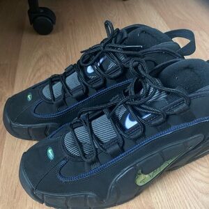 Nike Air Penny Black and Blue Athletic Shoes